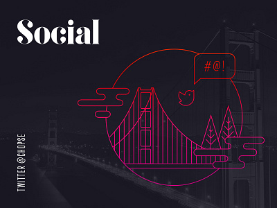 Portfolio – Social icons bird california dribbble golden gate icons instagram portfolio san francisco social twitter vector