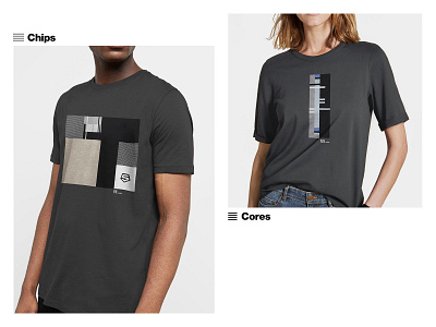 SiFive – Product Visualization boxes branding chips components custom gray grid mockup module pattern t shirt vector