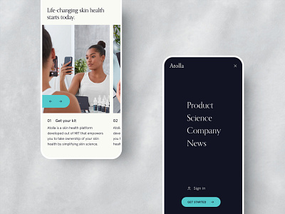 Atolla – Mobile Homepage art direction beauty dermatology eco ecommerce health kickstart mobile science skincare tech website