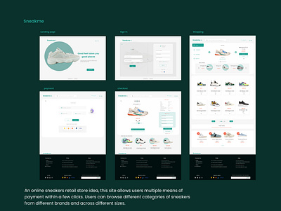 Sneakme design mart order products shopping sneakers store ui uiux ux web web design