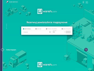 Wareh.com, website for a warehousing company branding design graphic design ui web