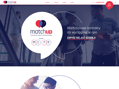 MatchUP, website for a networking event design graphic design ui web