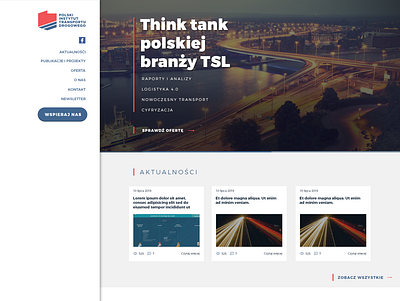 Website of a Polish Transport Institute design graphic design ui web