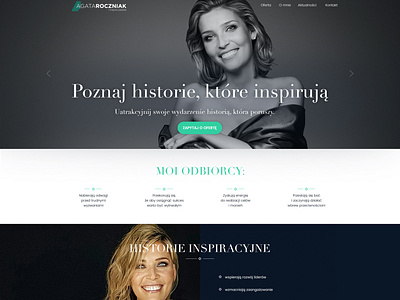 Agata Roczniak influencer's website design