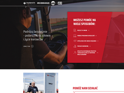 Website for a truckers foundation design graphic design ui web