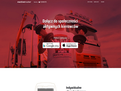 Active trucker app website design graphic design ui web