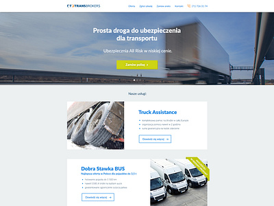 Website for the transport insurance broker