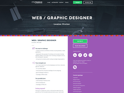 Corp career page design graphic design ui web