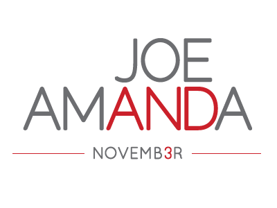 Joe and Amanda logo getting hitched logo