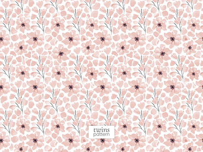 Sweet Pink Floral Seamless Vector Pattern floral pattern flower illustration nature pattern sakura pattern sweet pink vector pattern