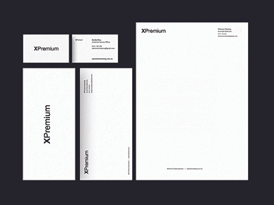 Xpremium helvetica type print identity branding