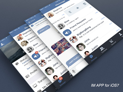 Im App For ios7 app chat im ios7 message qq ui ux wechat