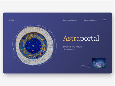 Astraportal astrology astronomy blue clean cold design figma first screen stars ui violet web