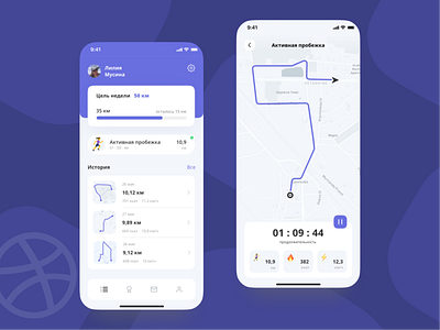 Application For Runners app application design female sport figma ios run sport ui