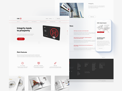 ICBC Bank Website Redesign bank china clean clear finance fintech ui ux web web site