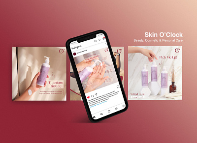 Instagram Feed of Beauty Skin Care - Skin O'Clock branding design feed graphic design instagram instagram feed