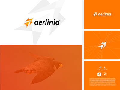 Aerlinia - Falcon + A - Logo - Design - Branding - 2D - Icon designer