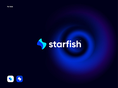 Starfish logo design - Gradient logo - Branding - S + Coding designer