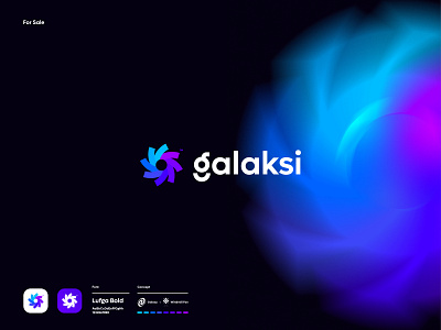 Galaksi Logo Design - Icon - Branding - Galaxy + Windmill Fan designer