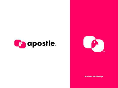 Apostle Logo Design - Chatting Logo 2d adobe illustrator app icon bird logo brand identity branding chatting logo design designer flat graphic design illustration logo logo folio man logo mdimtiaz2007 minimal pink logo talking logo vector