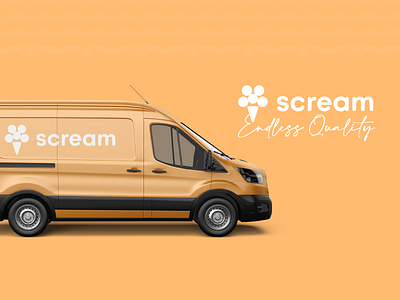 A microvan design of Scream ice-cream company