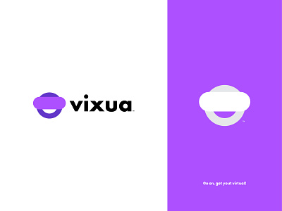 Vixua Logo Design, Icon and Branding 2d adobe illustrator brand guidelines brand identity branding design designer flat graphic design illustration logo logo folio metaverse minimal modern pictorial purple vector virtual reality visual identity