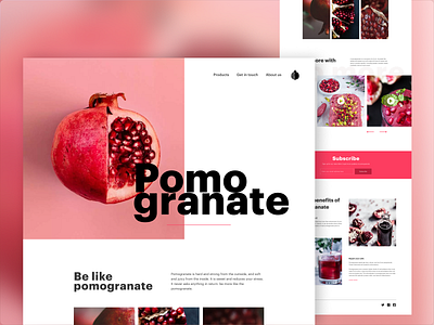 Website design - Pomogranate design landing page pomogranate ui userinterface ux web webdesign website