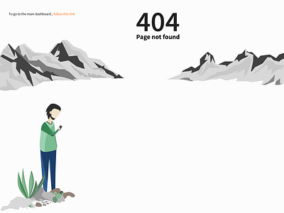 404 Page 404 flatdesign green illustration mountains simple vector