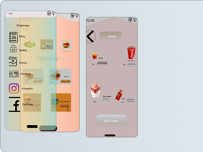 Mobil app app design ui
