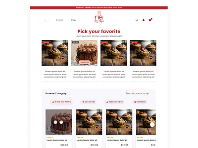 Ne Food Hub design figma ui ux web website design