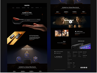 SUNMI Modern Dark Mode design figma ui ux web