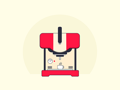 Espresso Machine 2d blog coffee espresso illustration