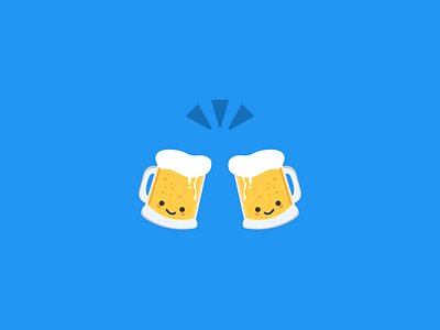 Drinking Buddies 2d beer blog illustration teamwork