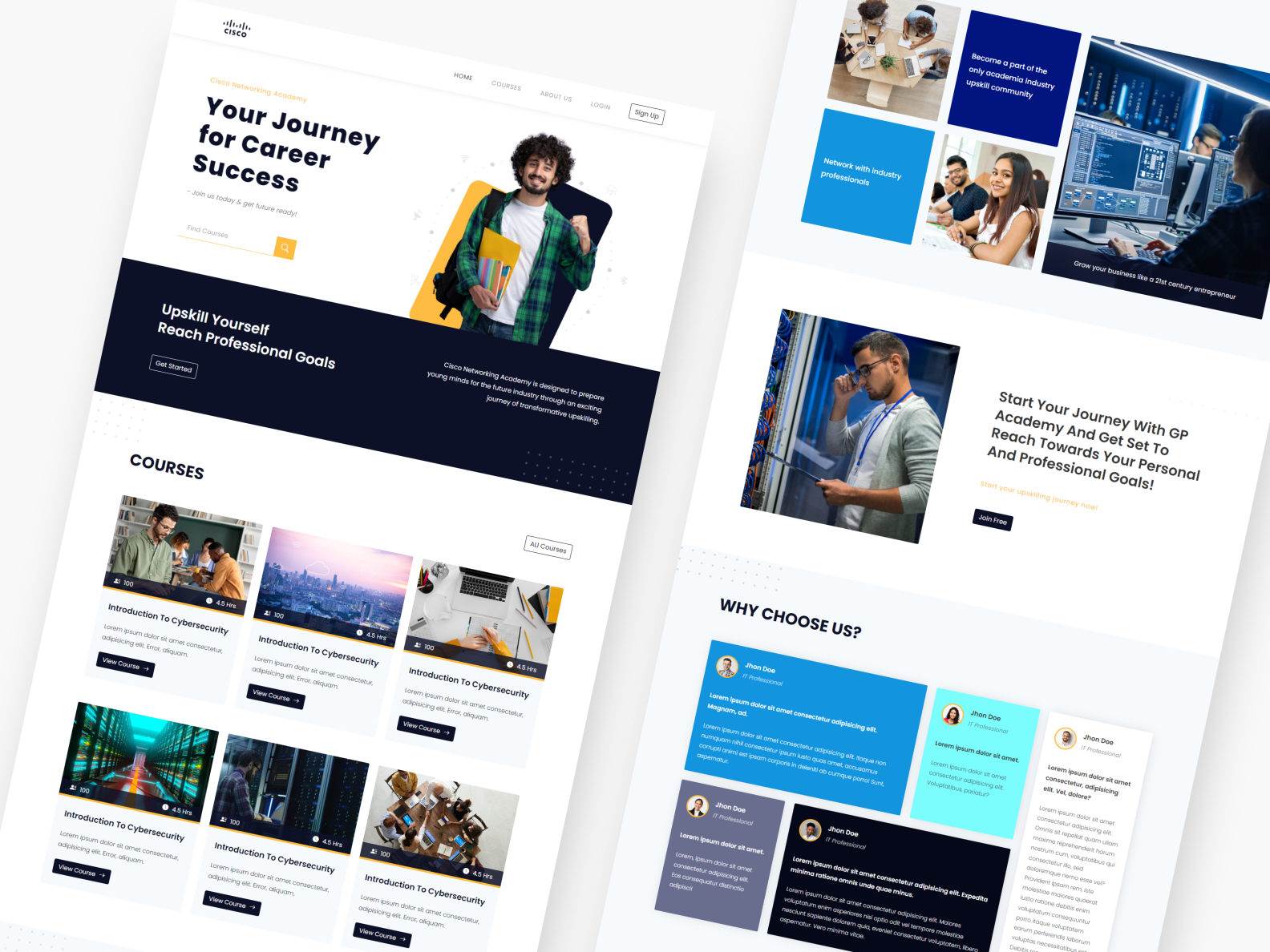 Online learning platform landing page by Sabiha Afrin on Dribbble