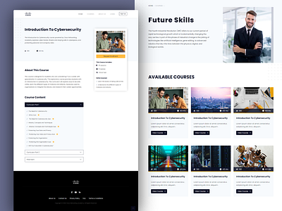 Online Learning Platform - Course Page course page education platform online learning web design website