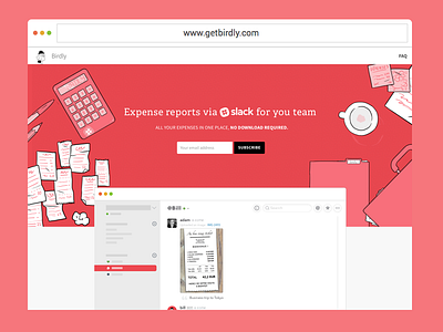 Birdly - Slack Bot Landing Page