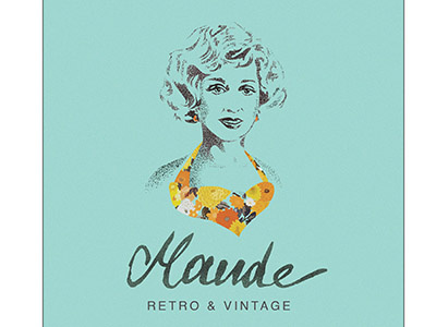 Maude - Retro & Vintage / logo design andywarhol design flowers logo matador maude mint popart retro shop sixties vintage