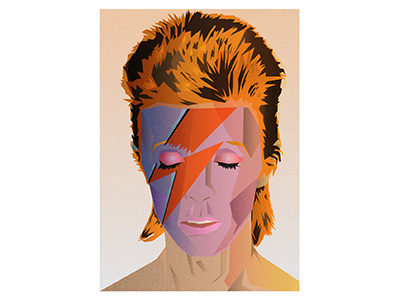 Bowie Young artist bowie david bowie illustration king of pop mars music orange pop rip stardust ziggy