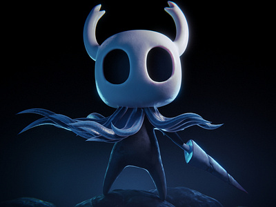 Day 03 Horns, Hollow Knight 3d 3dart blender3d cartoon character fanart hollowknight sculptjanuary sculptjanuary2022