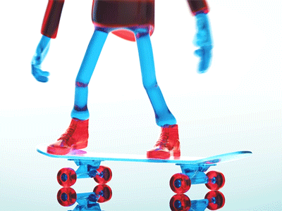 KickFlip 3d 3danimation animation c4d kickflip red skate skateboarding