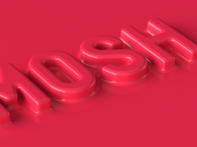 Mosh 3D 3d 3dart c4d design logo magenta type art typography