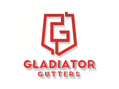 Gladiator Gutters branding identity logo mark