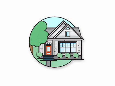 Real Estate Icon color home icon logo real estate web