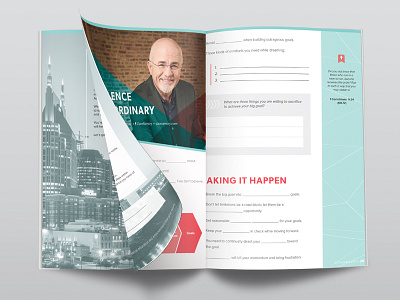 Accelerate Conference Workbook branding finance layout print real estate workbook