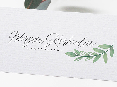 Morgan Kerhoulas branding logo mockup script typography