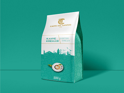 coffee cream packaging design illustration logo typography vector