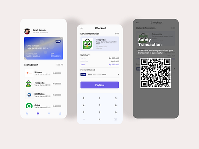 Checkout Transaction Screen checkout dailyui scanqr ui uidesign uiux ux