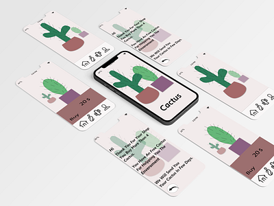 Cactus branding design graphic design ui ui design ui designer uiux