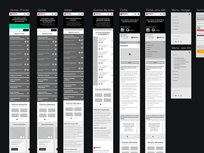 Wireframes new project barcelona black desktop mobile mockup web webdesign website wireframe