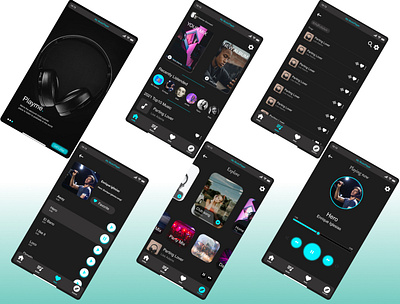 Music Player album app band design gutar icon music musician musicplayer player singer song songs ui ux